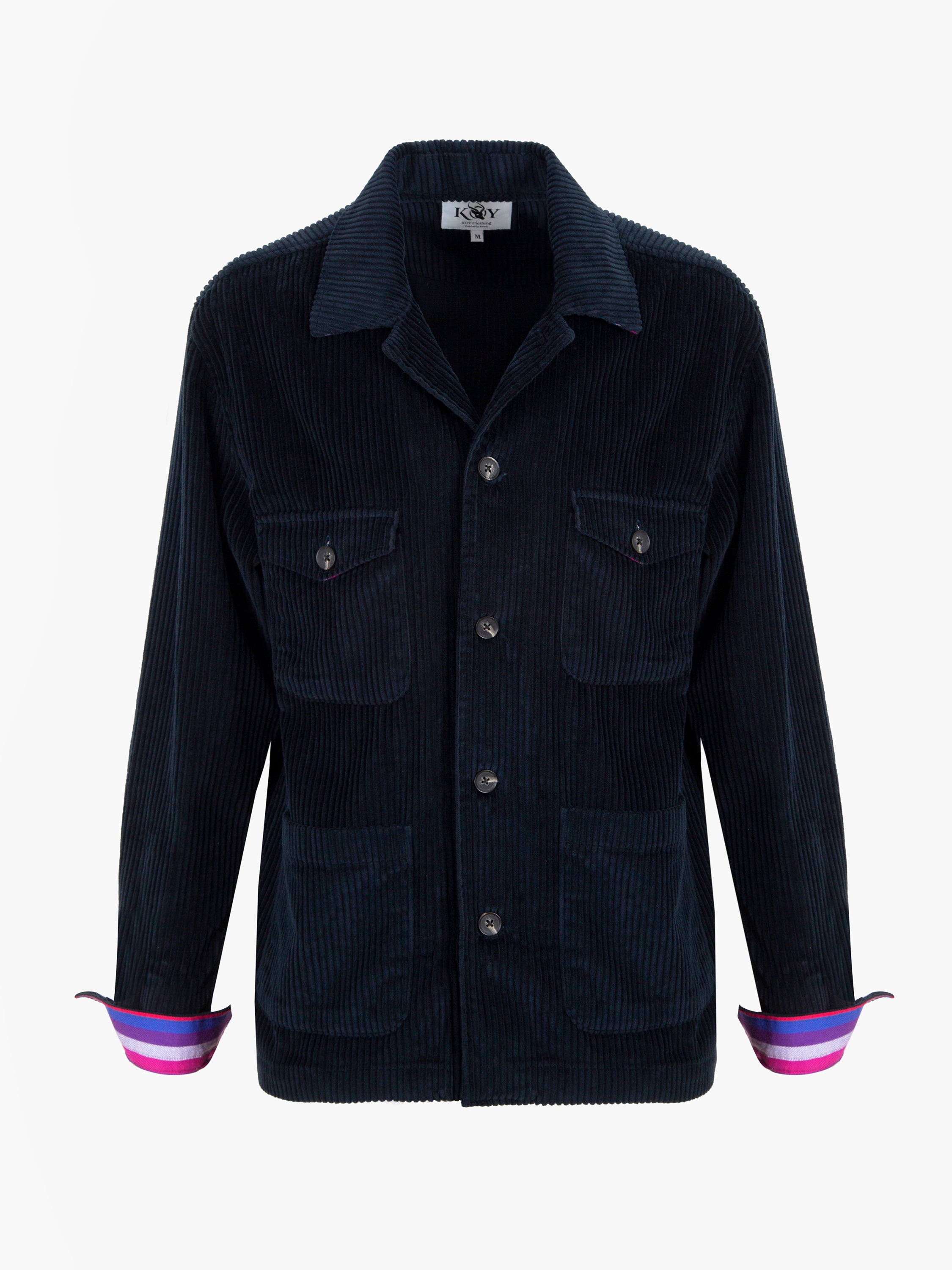 Dark Navy Cord Shirt-Jacket by Koy Clothing