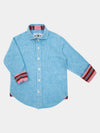 Boys Anga Sky Blue Linen Shirt by Koy Clothing