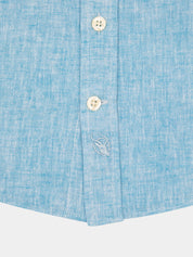 Boys Anga Sky Blue Linen Shirt by Koy Clothing