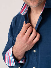 Teal Blue Cord Shirt