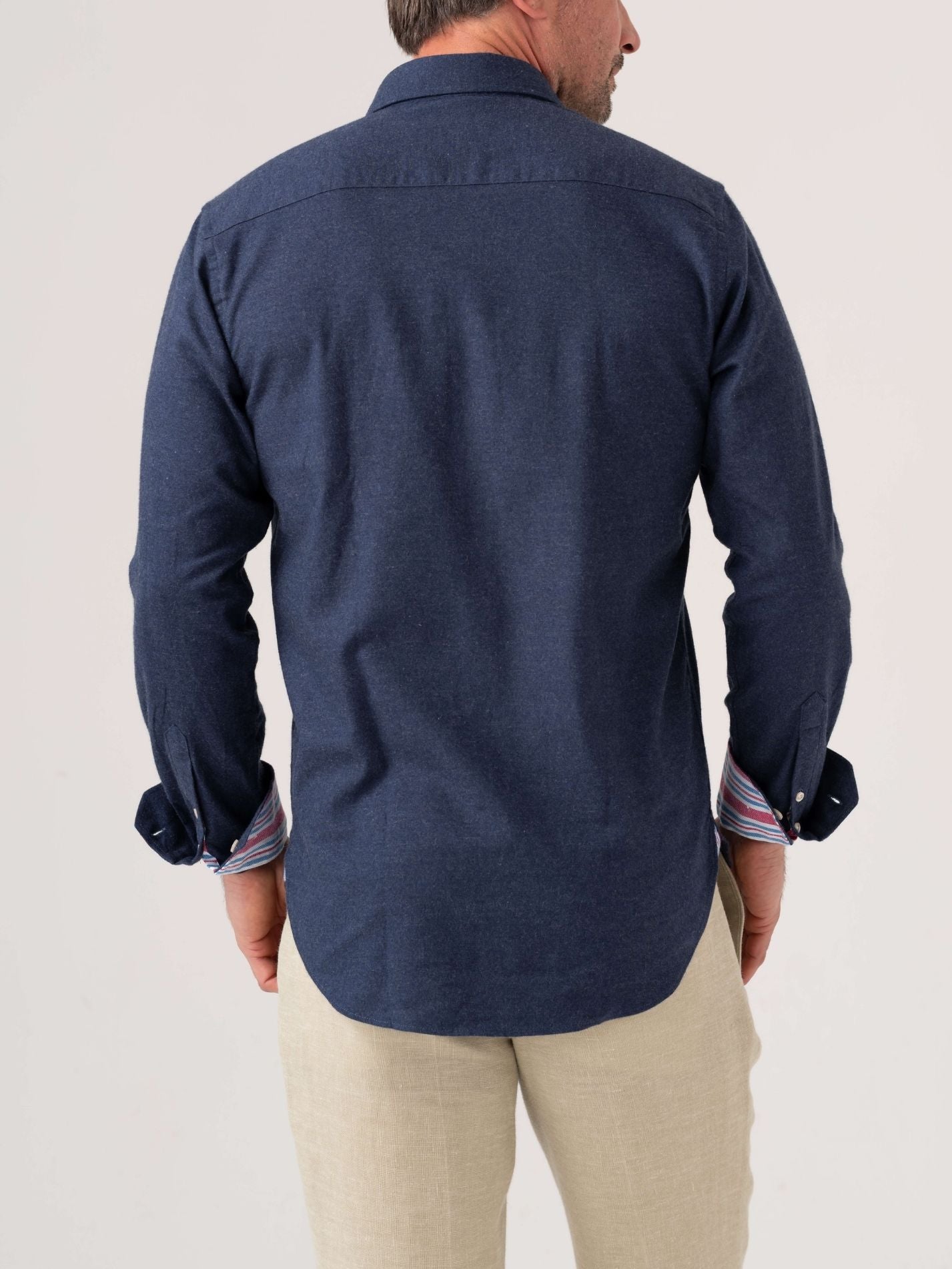 Navy Cotton-Cashmere Shirt