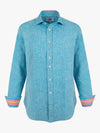 Nyota Turquoise Linen Shirt by Koy Clothing