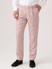 Pink Linen Suit Trousers by Koy Clothing