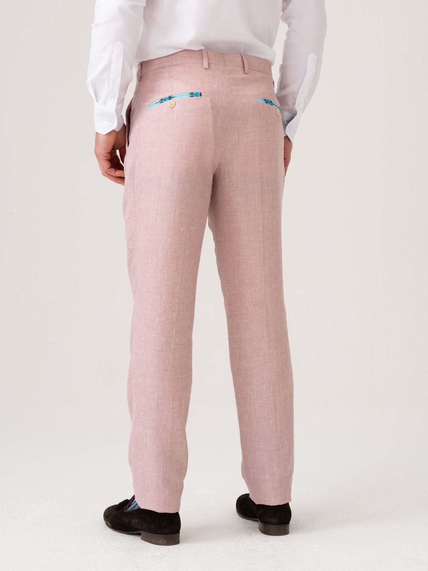 Pink Linen Suit Trousers by Koy Clothing