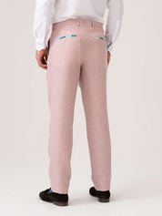 Pink Linen Suit Trousers by Koy Clothing