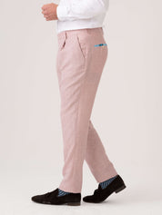 Pink Linen Suit Trousers by Koy Clothing