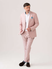 Pink Linen Suit Trousers by Koy Clothing