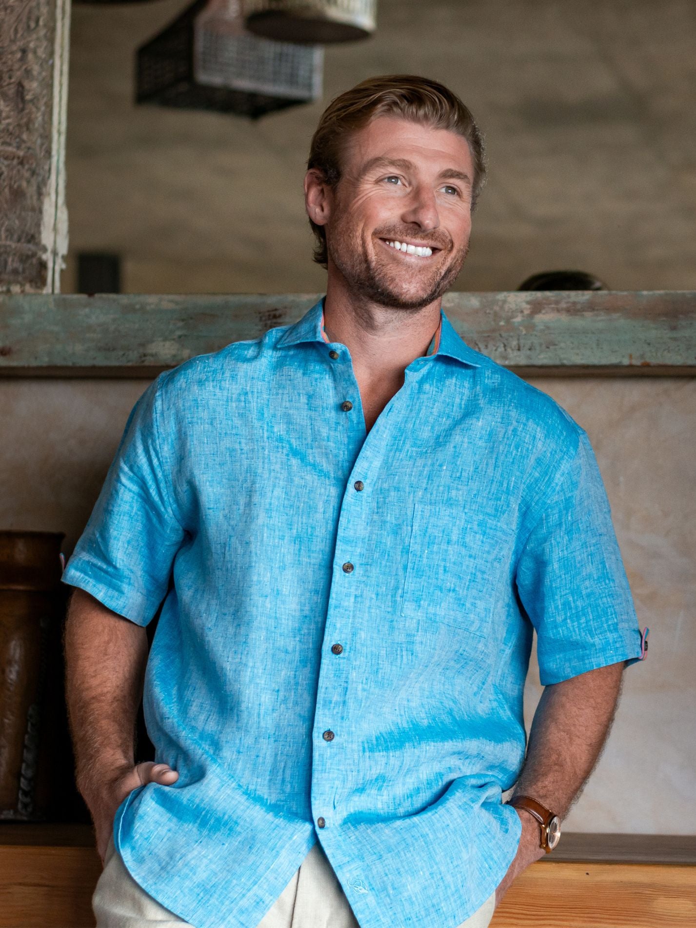 Nyota Short-Sleeved Linen Shirt