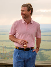 Pink Piqué Cotton Polo