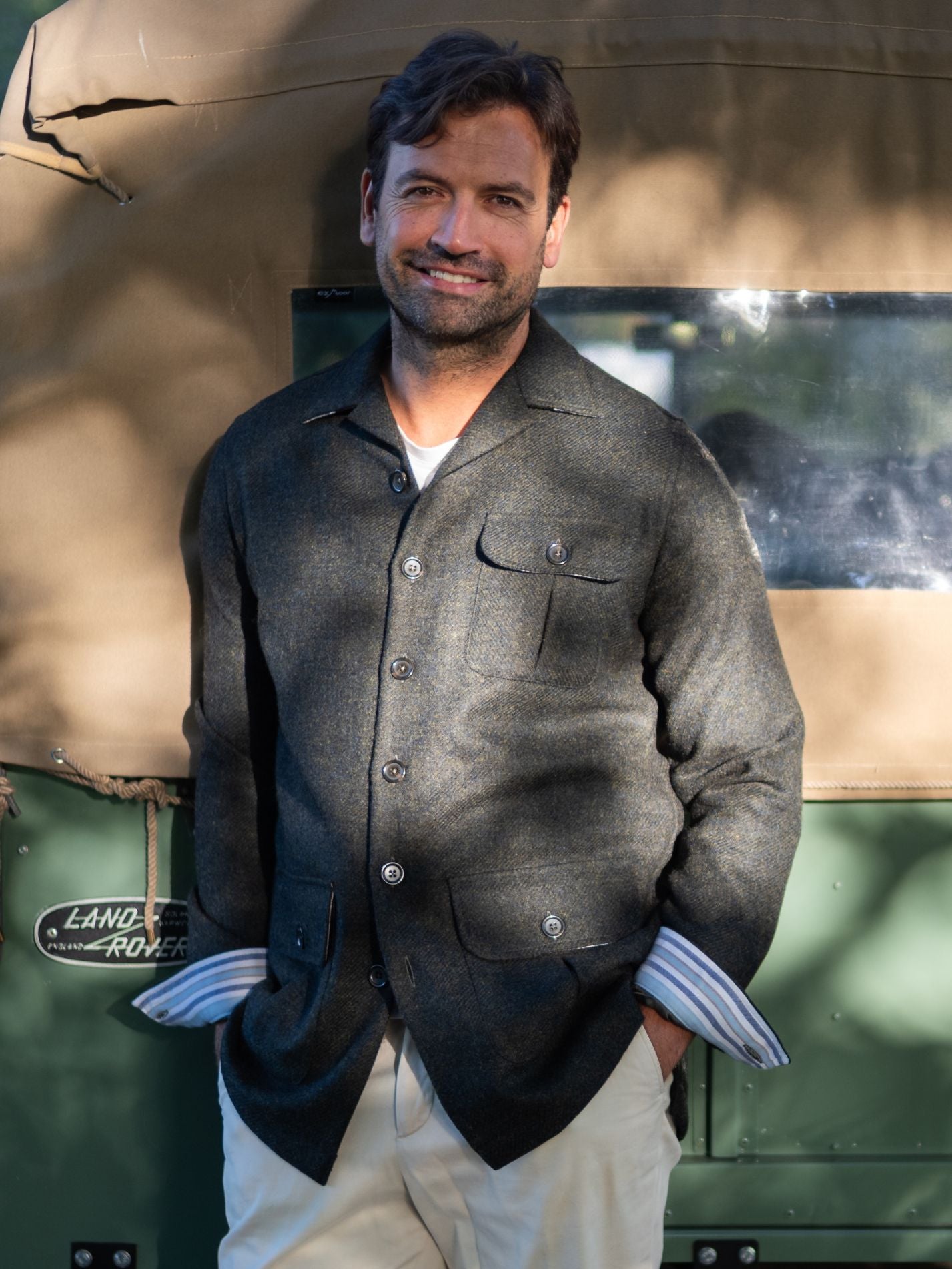 Men's Green Wool Shirt-Jacket | Koy Clothing