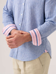 Mida Blue Linen Shirt by Koy Clothing