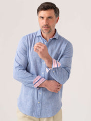 Mida Blue Linen Shirt by Koy Clothing