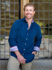 Teal Blue Cord Shirt