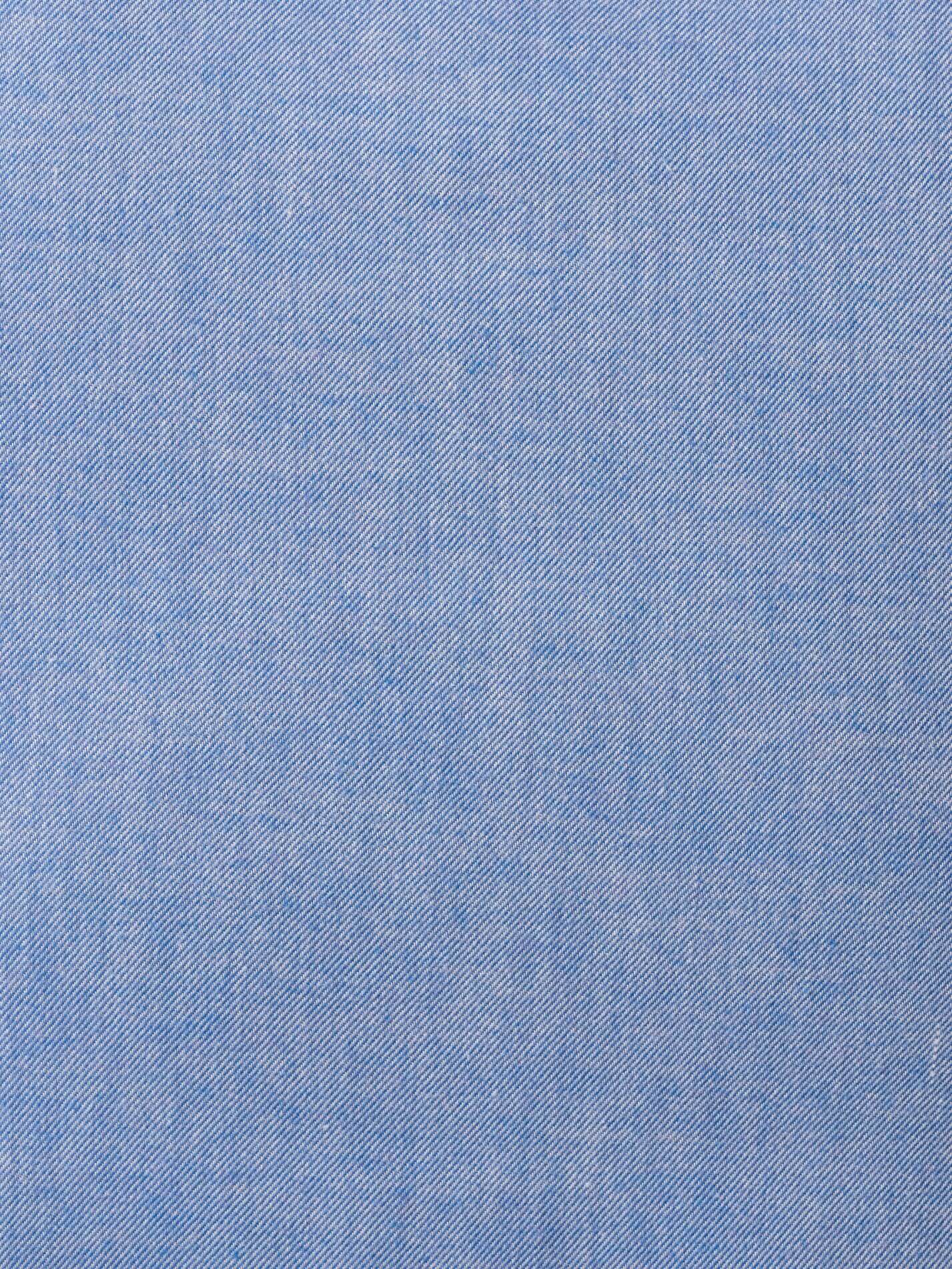 Blue Cotton-Merino Shirt