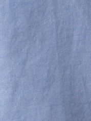 Mens Light Blue Oxford shirt made from organic cotton with colourful trim - fabric close up view