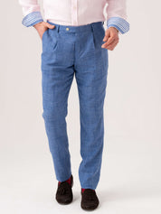 Blue Linen Suit Trousers by Koy Clothing
