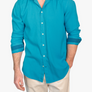 Maji Blue Kabisa Kenyan Kikoy Shirt by Koy Clothing