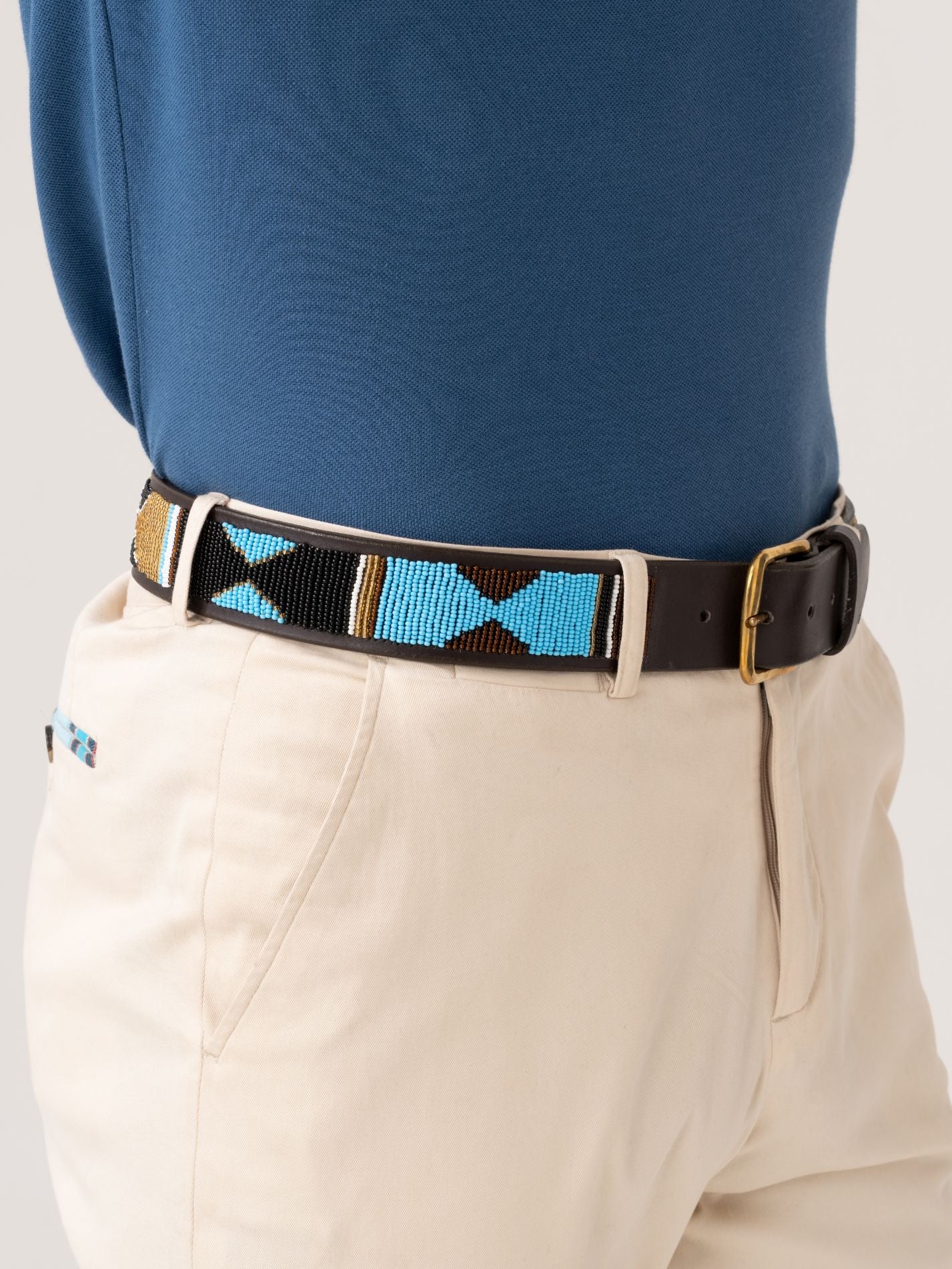 Beaded Belt - Mwezi (WIDE)