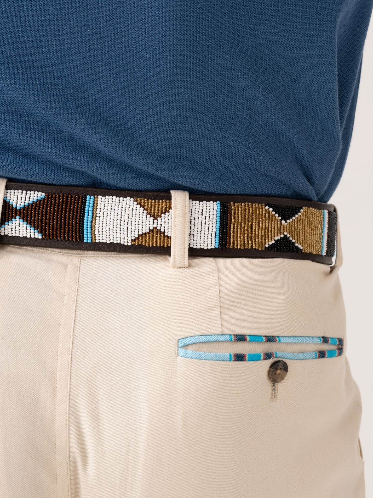 Beaded Belt - Mwezi (WIDE)