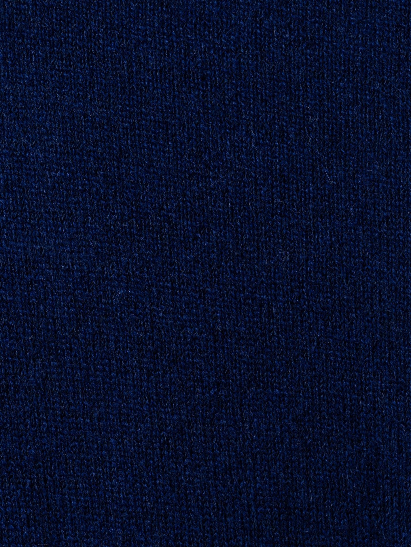 Mens Navy Quarter Zip Jumper - Wool & Cashmere blend - fabric close up