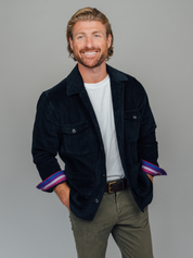 Dark Navy Cord Shirt-Jacket by Koy Clothing