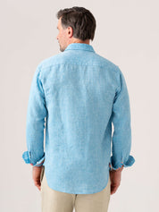 Nyota Turquoise Linen Shirt by Koy Clothing