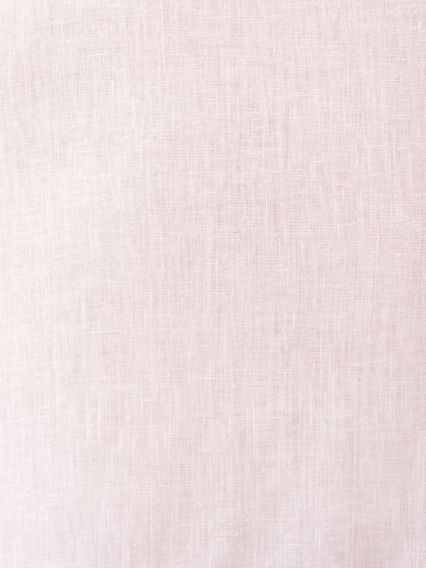 Flamingo Pink Linen Shirt - Grandfather Collar