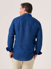 Kamba Navy Linen Shirt