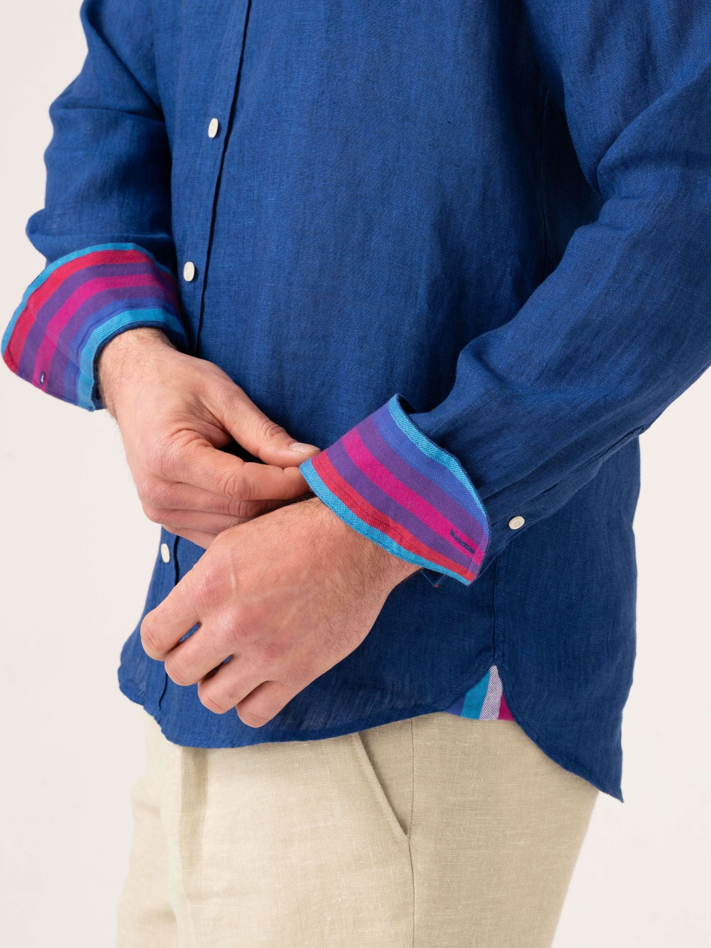 Kamba Navy Linen Shirt