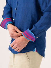 Kamba Navy Linen Shirt