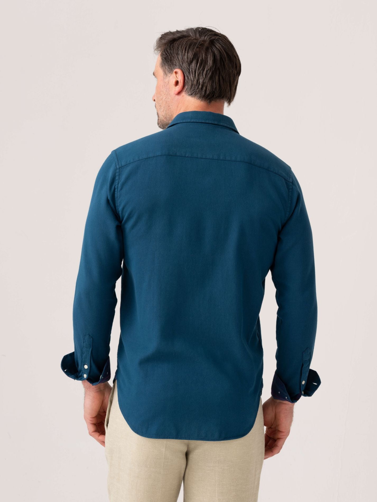 Ziwa Teal-Blue Kabisa Kenyan Kikoy Shirt by Koy Clothing