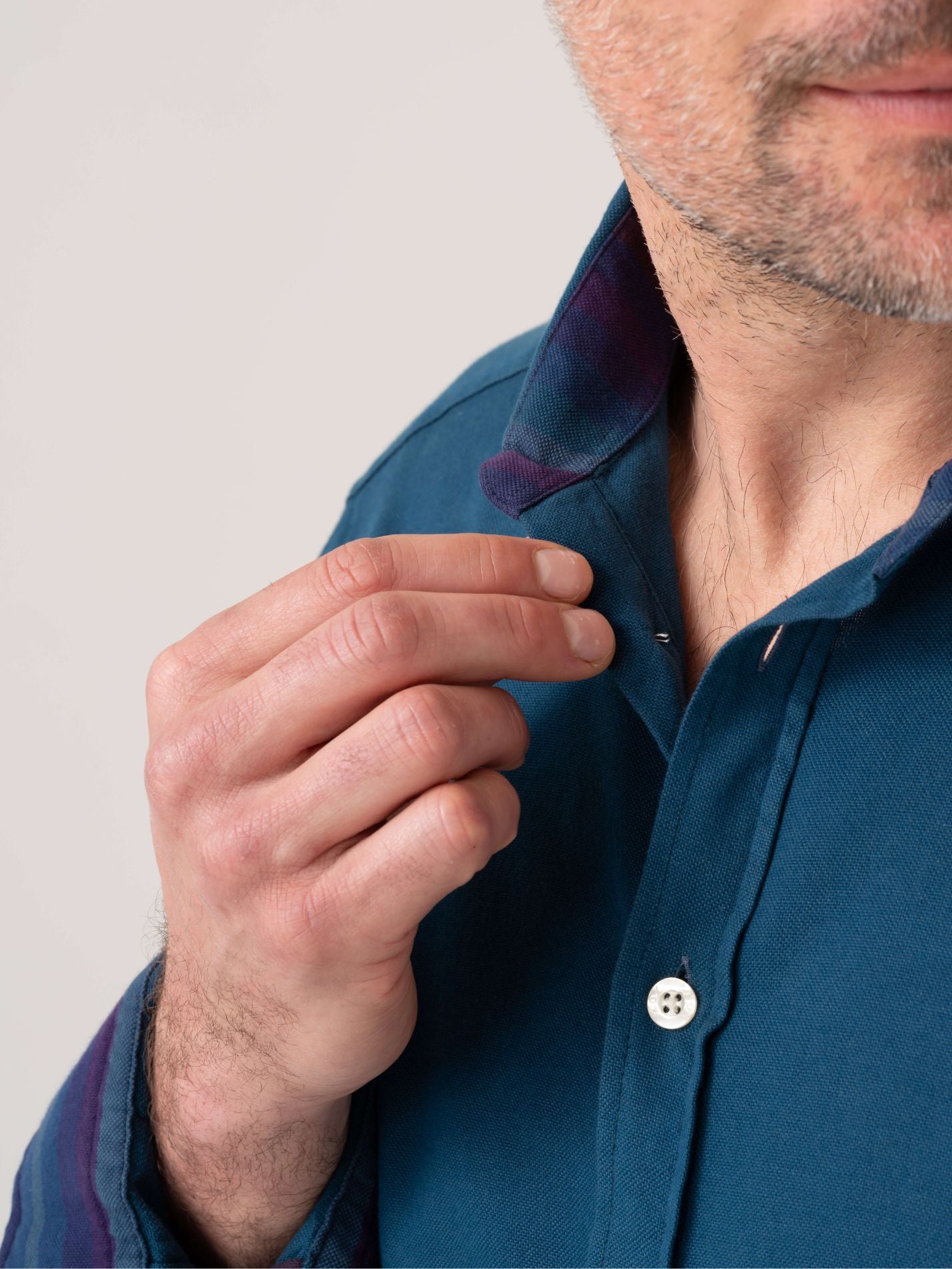 Ziwa Teal-Blue Kabisa Kenyan Kikoy Shirt by Koy Clothing