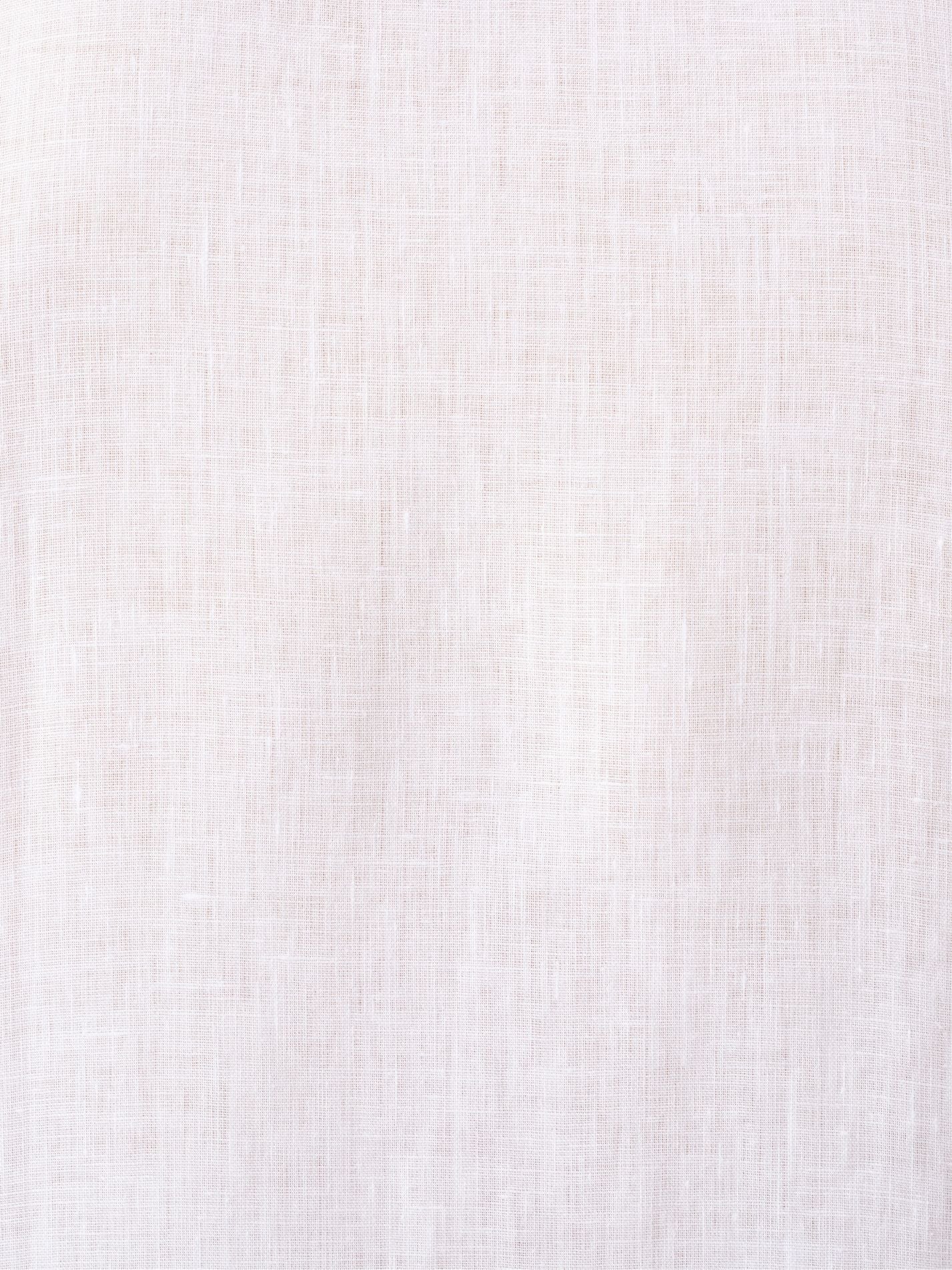 White Short-Sleeved Linen Shirt
