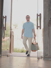 Light Blue Pique Cotton Polo