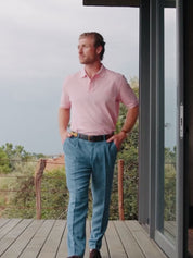 Pink Piqué Cotton Polo