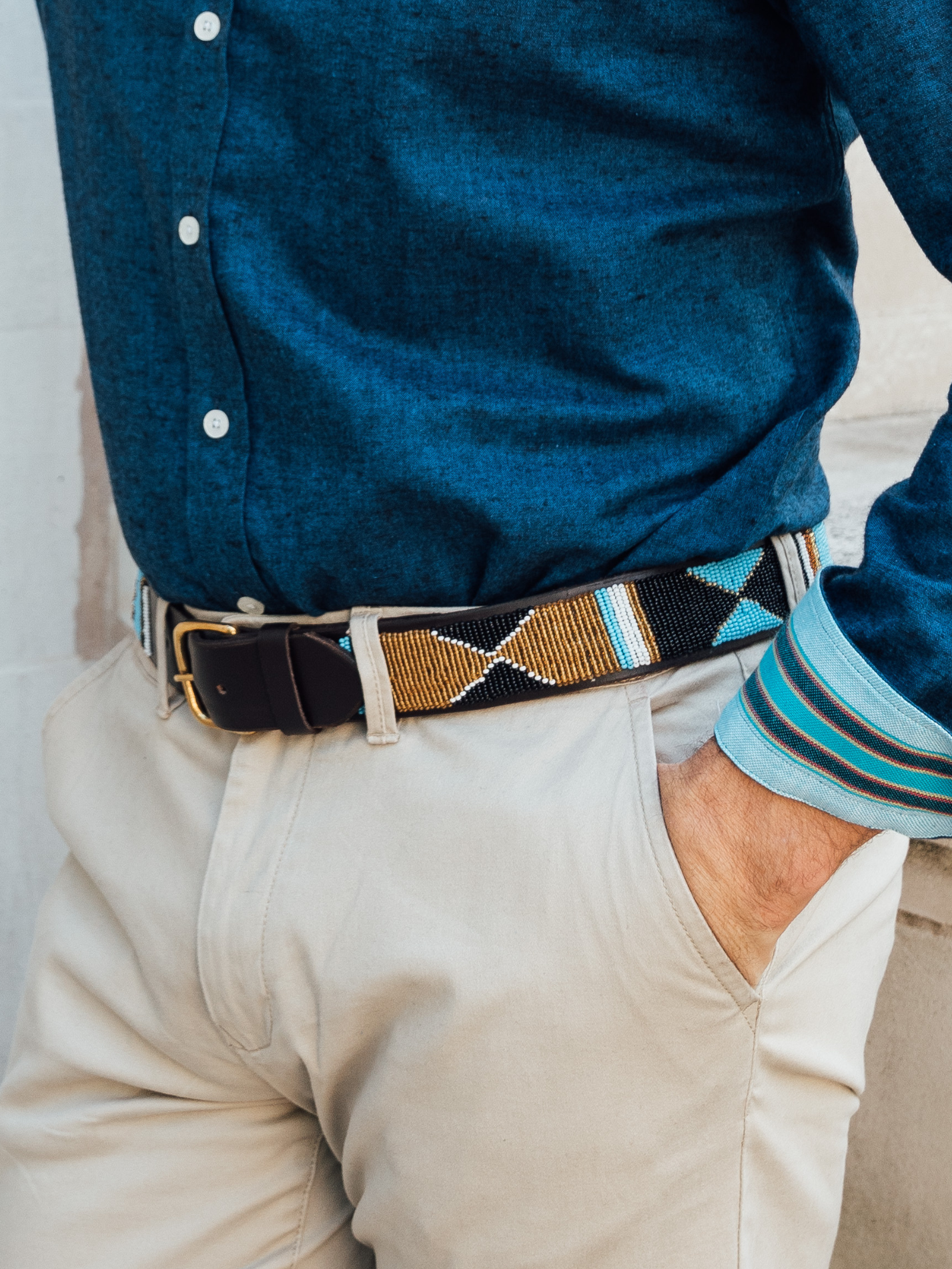 Beaded Belt - Mwezi (WIDE)