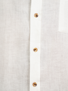 White Short-Sleeved Linen Shirt
