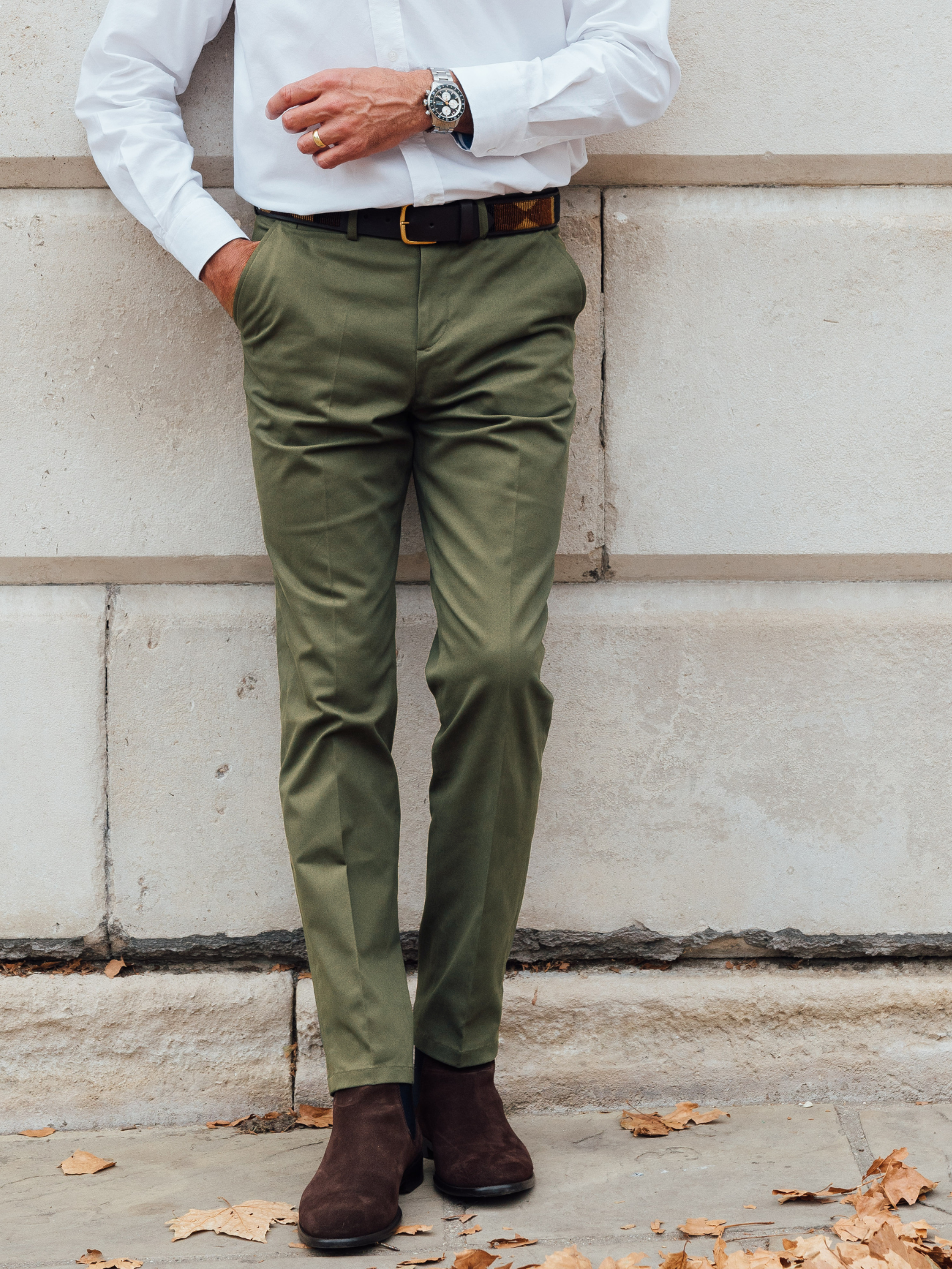 Mara Khaki Chino Trousers