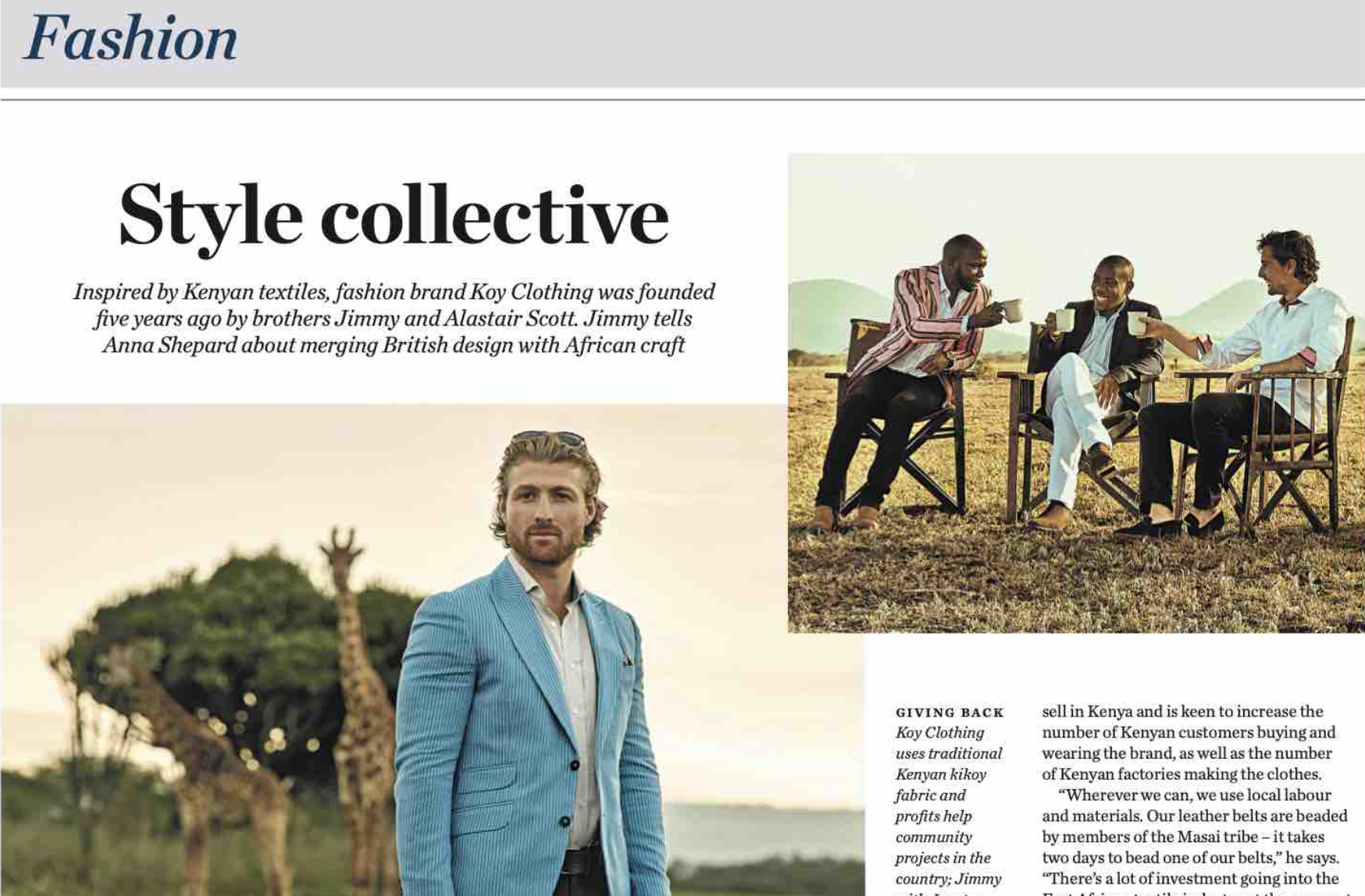 Merging British Design with African Craft - By Waitrose Weekend