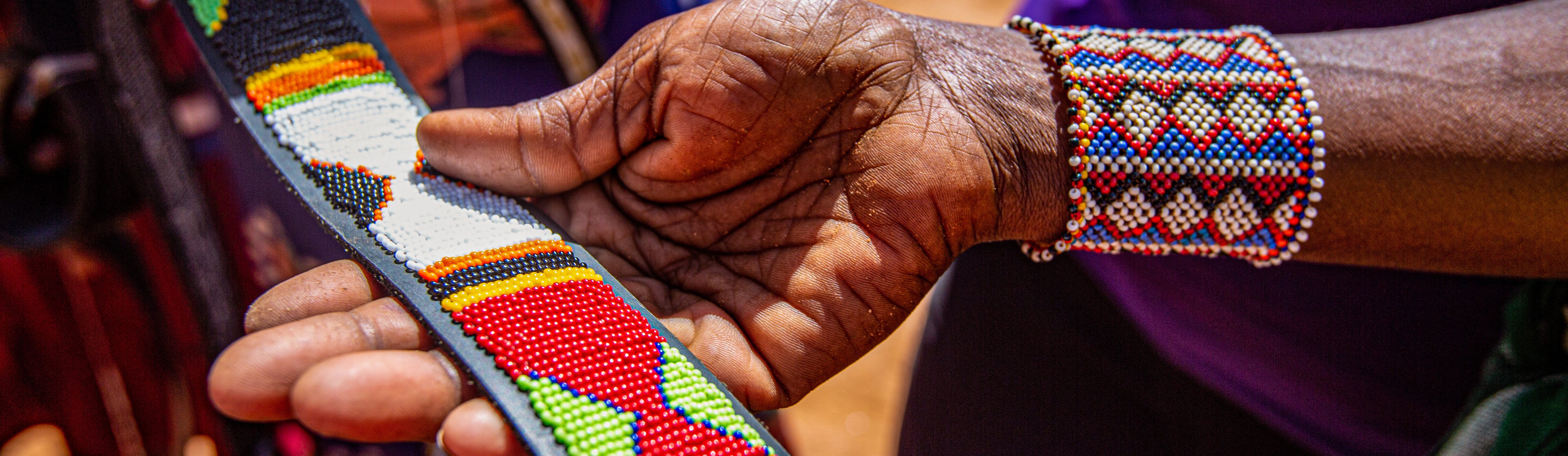 Men's Hand-Beaded Kenyan Belts & Dog Collars