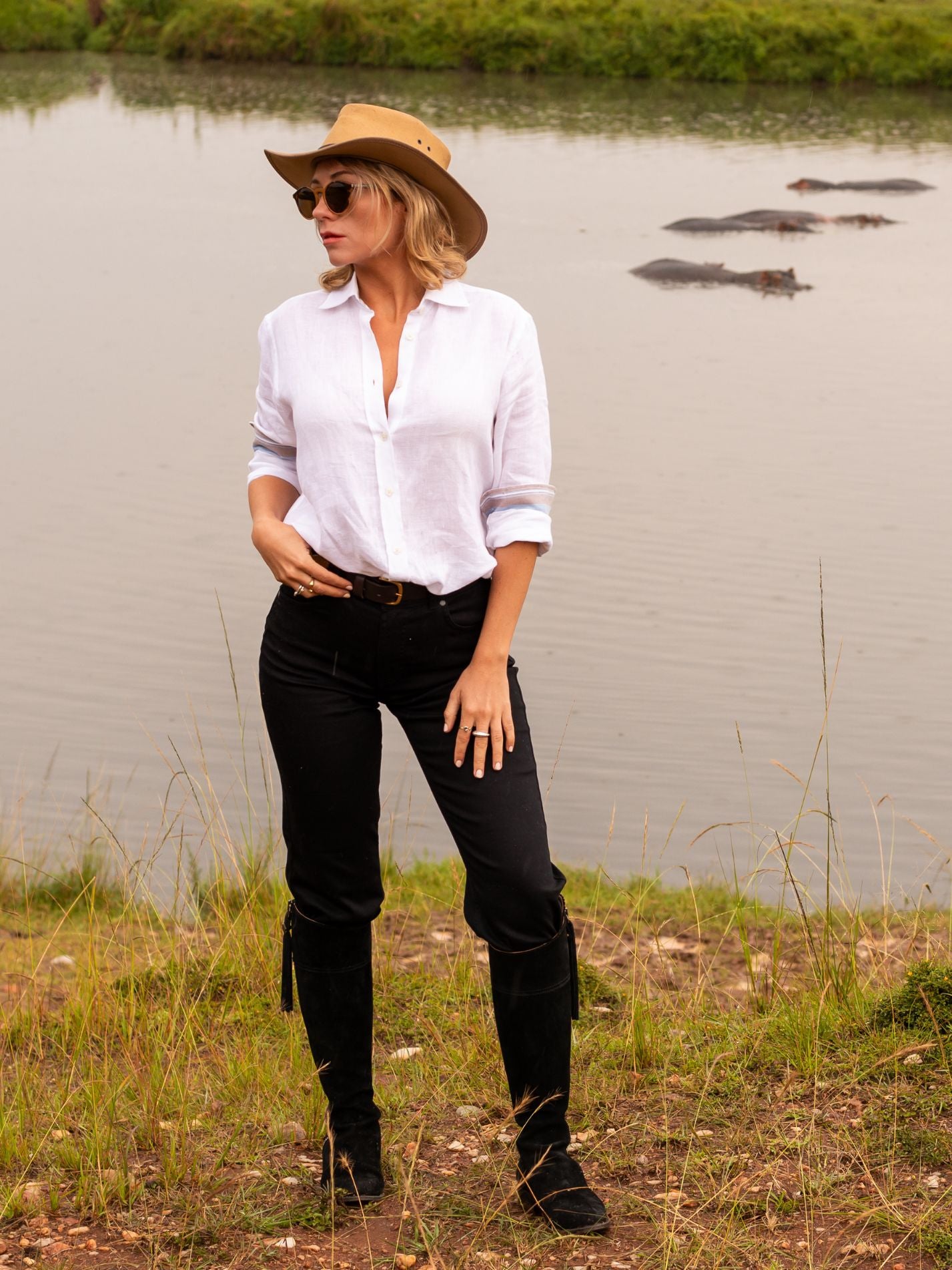 Women's White Linen Shirt