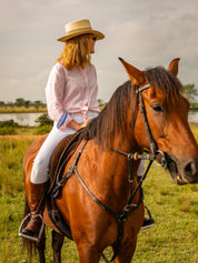 Women's Pink Linen Shirt