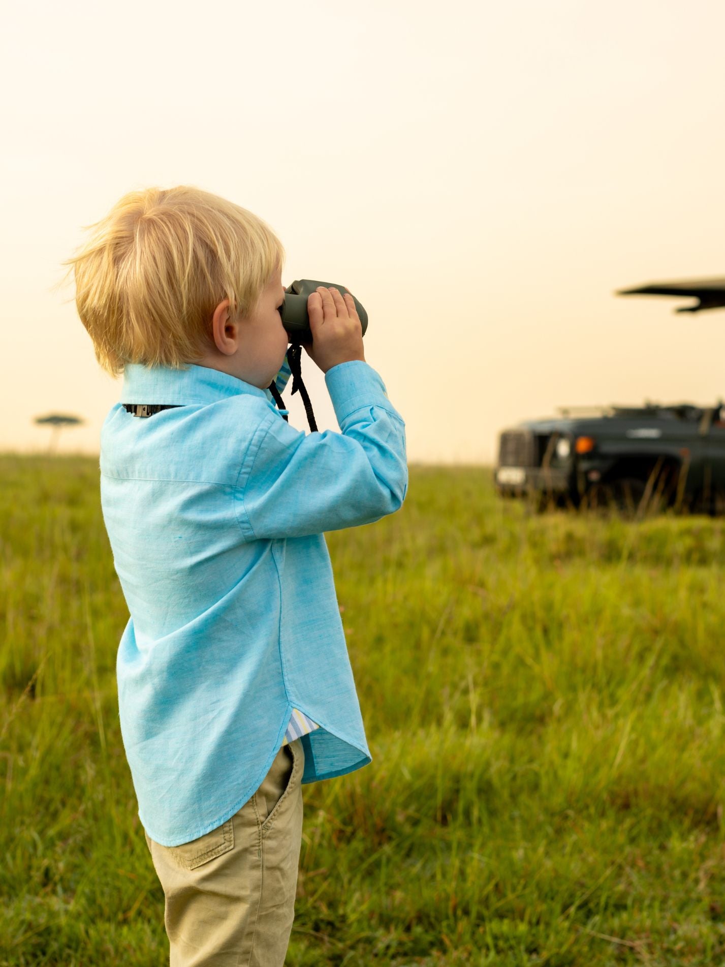 Boys Turquoise Linen Shirt