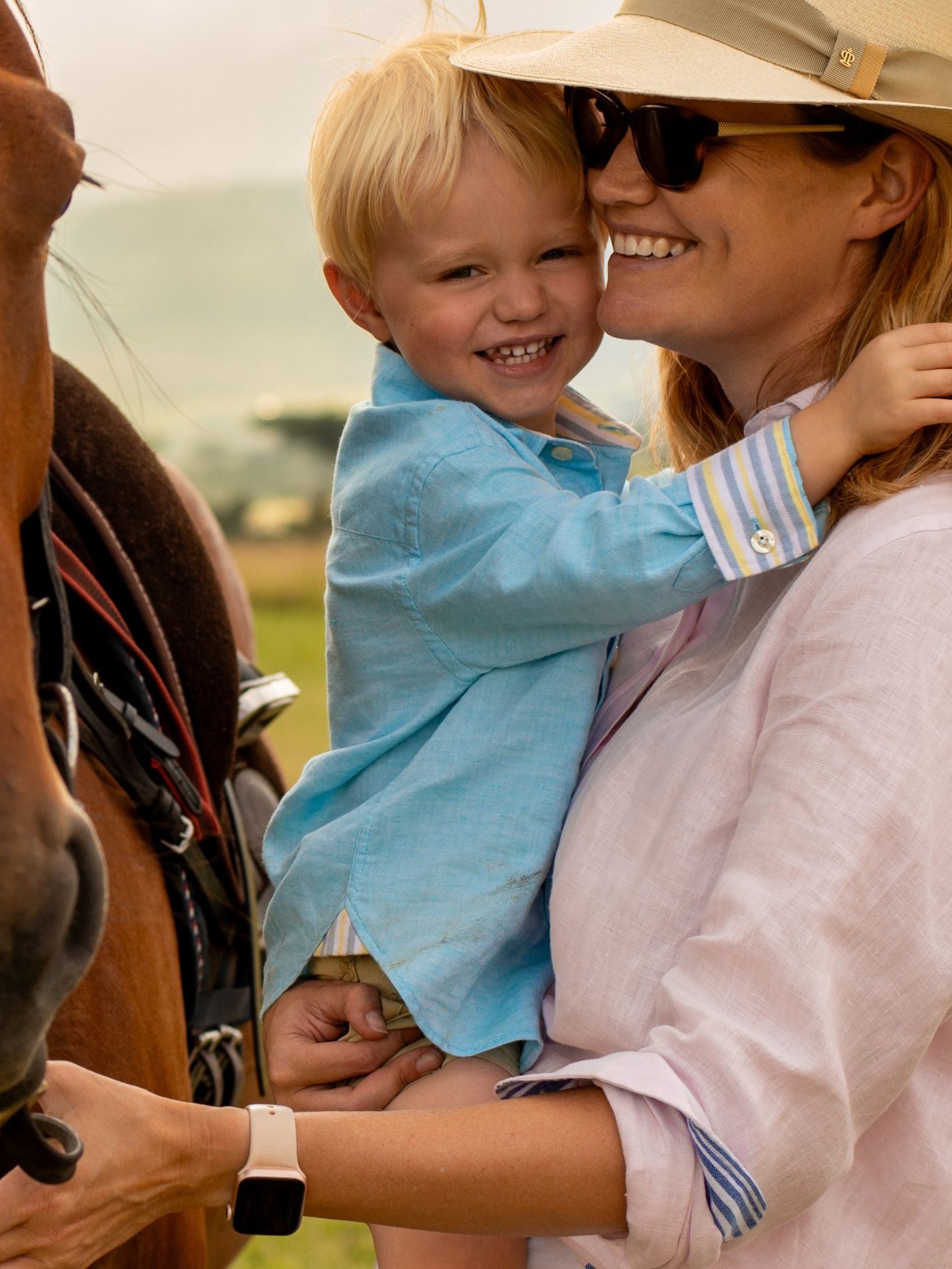 Boys Turquoise Linen Shirt