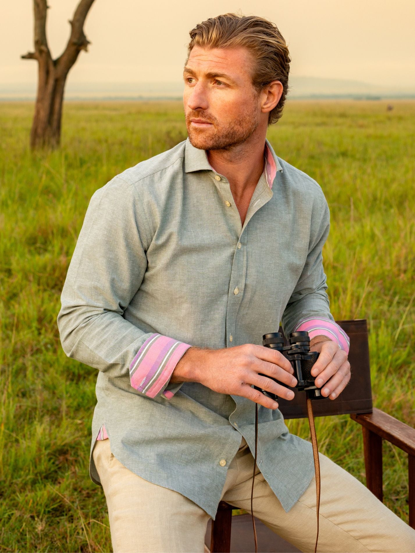 Pale Green Linen Shirt