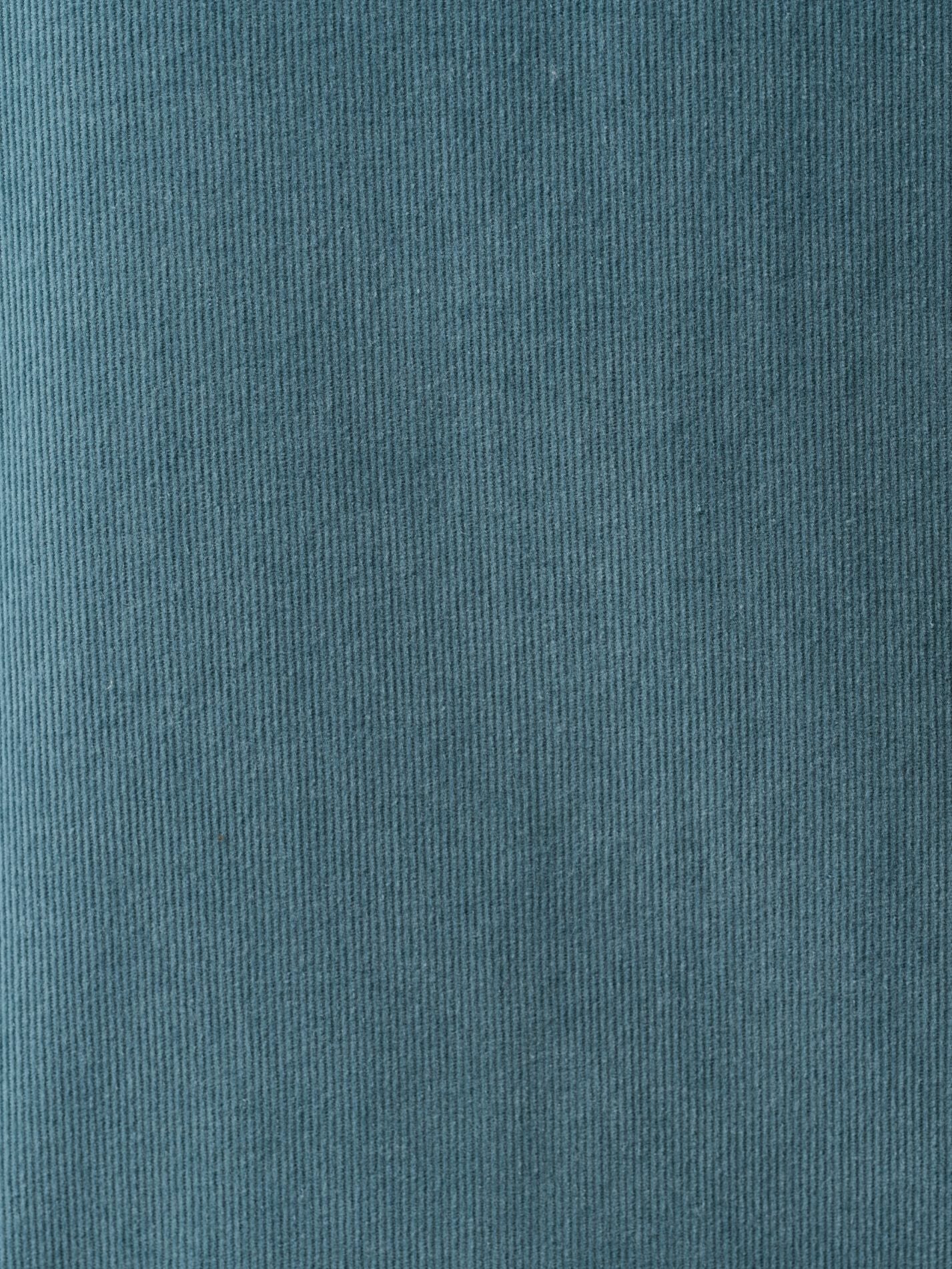Mens Petrol Blue Corduroy Shirt - fabric close up