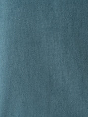 Mens Petrol Blue Corduroy Shirt - fabric close up