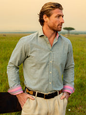 Pale Green Linen Shirt