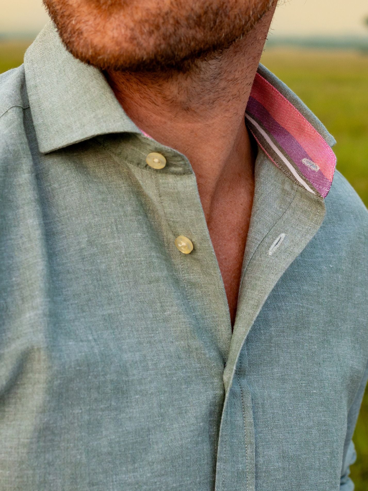 Pale Green Linen Shirt