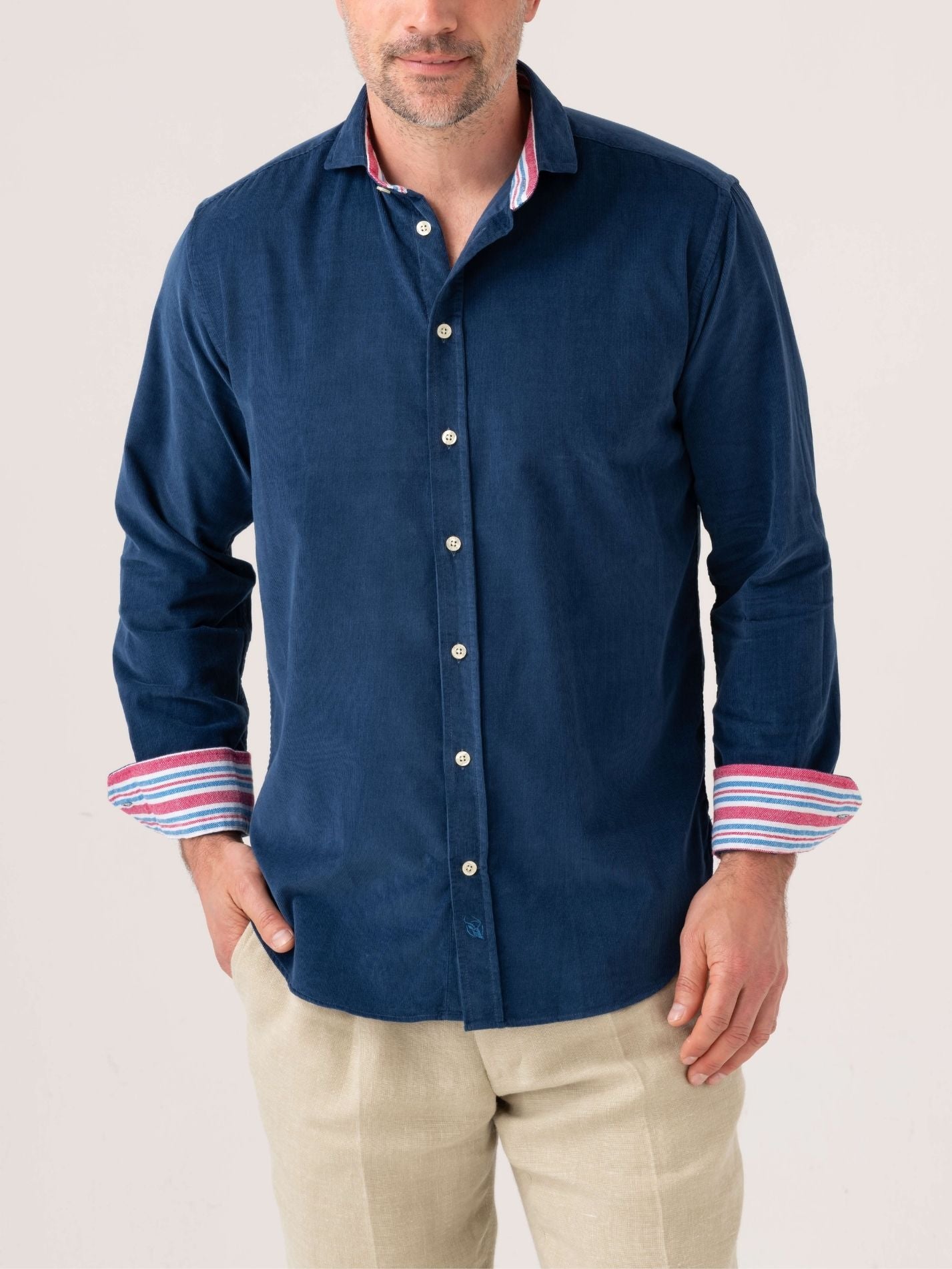 Teal Blue Cord Shirt